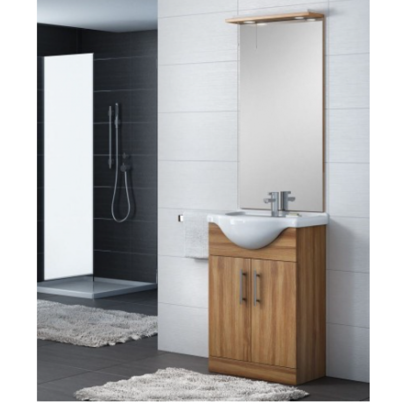 Belmont 55cm Walnut Vanity Unit