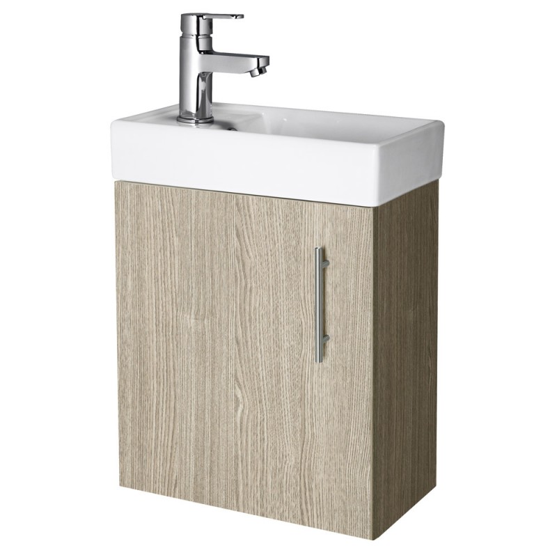 Minimalist Wall Mounted Vanity Unit Light Oak-RT Large-Davies