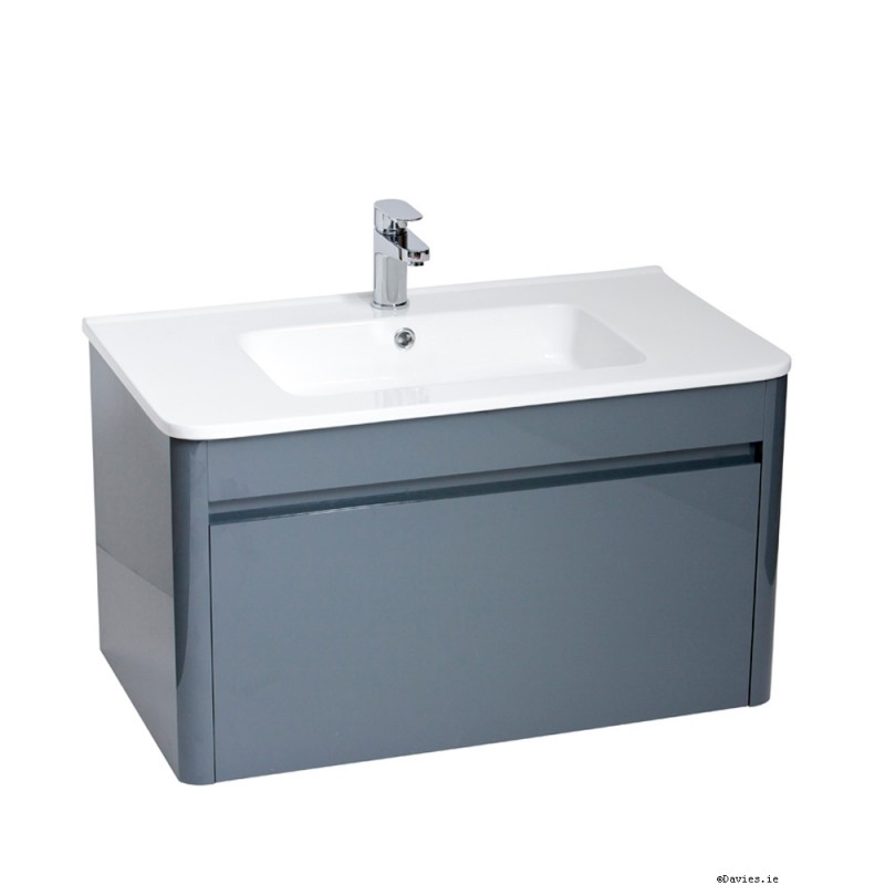 Ella Anthracite Wall Hung 80cm Vanity Unit