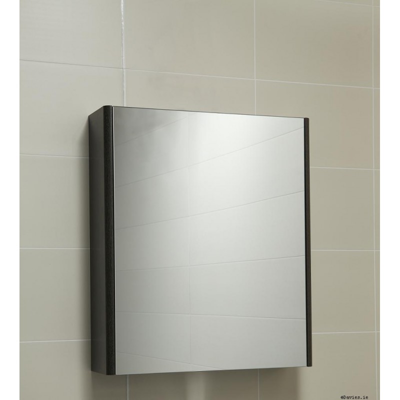 Ella Dark Wood Mirror Cabinet 60cm