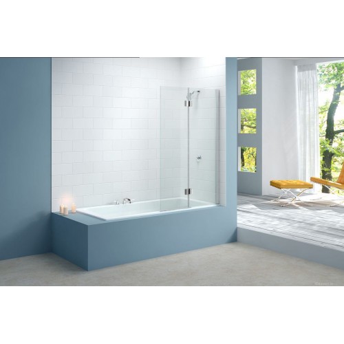 Merlyn Two Panel Bath Screen Chrome MB7 Left Hand Baths
