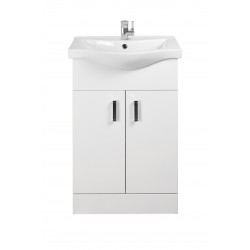 Davies 55cm White Vanity Unit Classic Basin