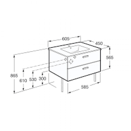 Roca Unik 80cm White Vanity Unit Roca Unik 80cm White Vanity Unit