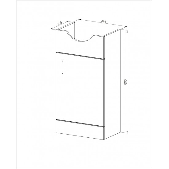 Davies 45cm White Vanity Unit Classic Basin