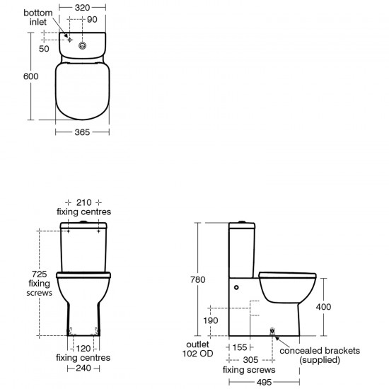 Tempo Fully Skirted Toilet Tempo Fully Skirted Toilet