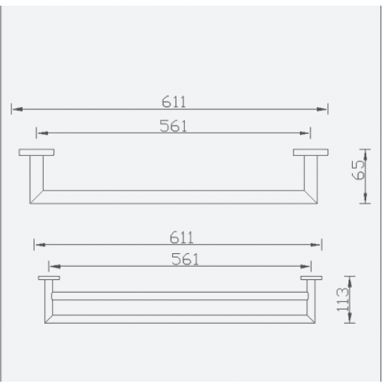 Luca Double Towel Rail Luca Double Towel Rail
