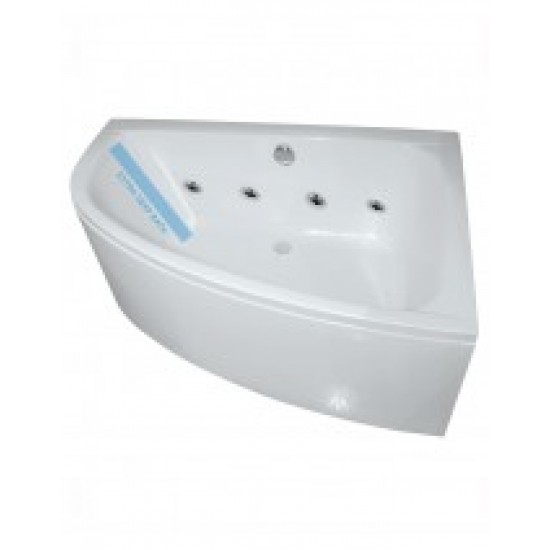 Maya Offset Corner 8 Jet Whirlpool Bath Right Hand with Bath Panel