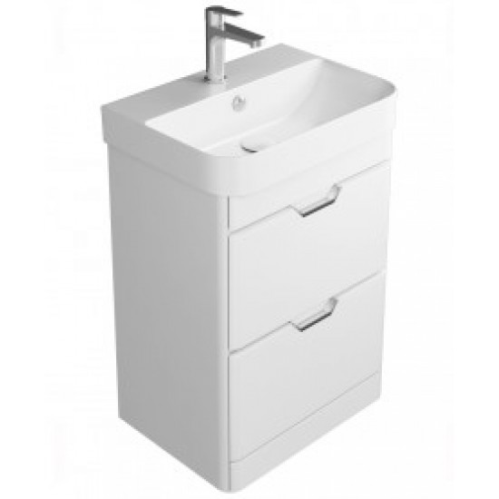 Sott Aqua Gloss White 48cm Floor Standing Vanity Unit - 2 Drawer Sott Aqua Gloss White 48cm Floor Standing Vanity Unit - 2 Drawer