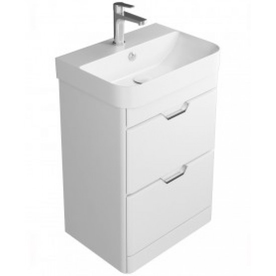 Sott Aqua Gloss White Floor Standing 57cm Vanity Unit - 2 Drawer Sott Aqua Gloss White Floor Standing 57cm Vanity Unit - 2 Drawer