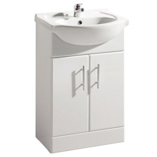 Davies 55cm White Vanity Unit Classic Basin Davies 55cm White Vanity Unit Classic Basin