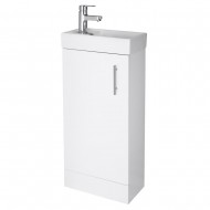 Davies Minimalist Floor Standing Vanity Unit White