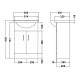 Davies 55cm White Vanity Unit Classic Basin Davies 55cm White Vanity Unit Classic Basin