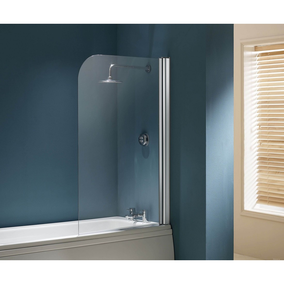 Flair Single Panel Bath Screen Chrome