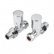 Minimalist Chrome Rad Valves Straight 15mm