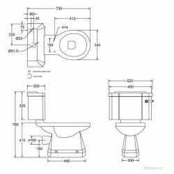 Edwardian Close Coupled Toilet