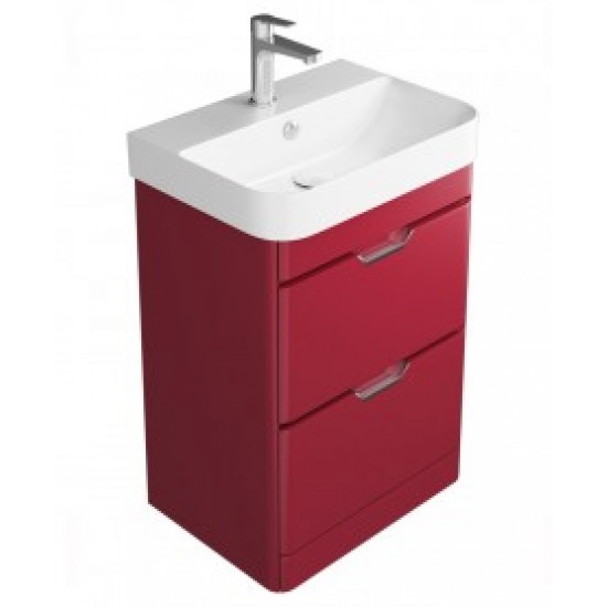 Sott Aqua Red 57 Floor Standing Vanity Unit - 2 Drawer Sott Aqua Red 57 Floor Standing Vanity Unit - 2 Drawer