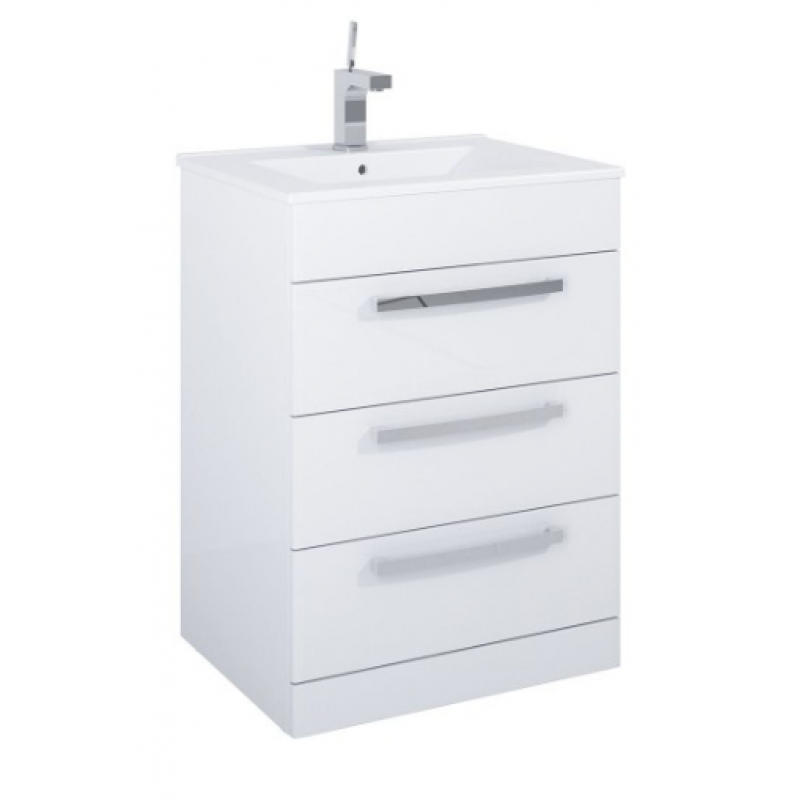 Turin 3 Drawer Vanity Unit Quartz Tap