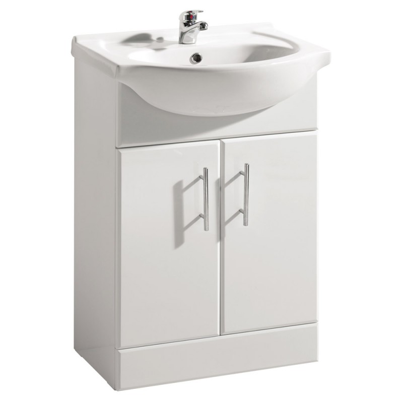 Davies 65cm White Vanity Unit Clic Basin Rt Large Davies 65cm White Vanity Unit Clic